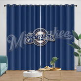 Milwaukee Brewers Blackout Curtain for Living Room Bedroom Window Treatment